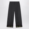 Burberry Ash Coloured Trousers With Lapels In Black