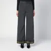 Burberry Ash Coloured Trousers With Lapels In Black