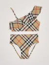 Burberry Beuge Beachwear In Check Beige