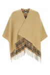 Burberry Reversible Wool Cape For Unisex In Multi