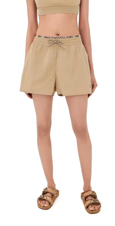 Burberry Astra Shorts Beige In Brown