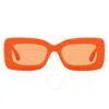 Burberry Astrid Dark Orange Rectangular Ladies Sunglasses Be4343 393874 52 In Multi