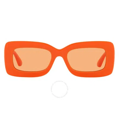 Burberry Astrid Dark Orange Rectangular Ladies Sunglasses Be4343 393874 52 In Multi