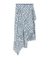 Burberry Asymmetric-design Midi Skirt In Pool