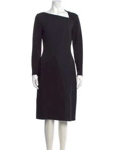 Pre-owned Burberry Asymmetrical Knee-length Dress In Black