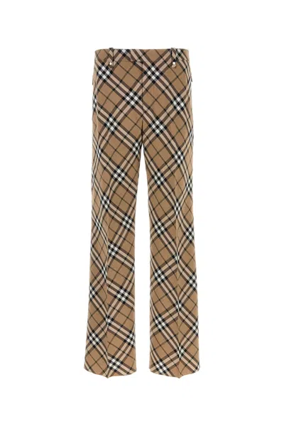 BURBERRY BURBERRY EMBROIDERED POLYESTER BLEND PANT