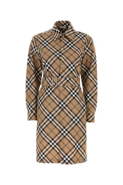 BURBERRY BURBERRY EMBROIDERED JERSEY SHIRT DRESS
