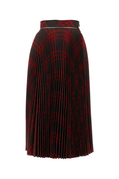 BURBERRY BURBERRY EMBROIDERED JERSEY SKIRT