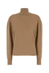 Burberry High-neck Wool Sweater With Logo Intarsia