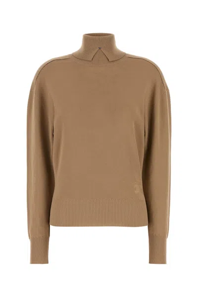 BURBERRY BURBERRY CAMEL WOOL SWEATER