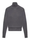 Burberry Wool Turtleneck Sweater In Mid Grey