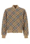Burberry Embroidered Polyester Blend Bomber Jacket In Brown