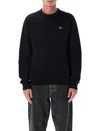 Burberry Cotton Sweatshirt With Logo Embroidery In Black