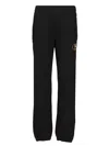 Burberry Knight Stamp Cotton Jogging Pants In Black