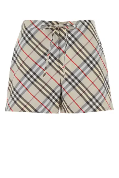 Burberry Check Poplin Bermudas In Multi