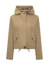Burberry Beige Cotton Jacket In Nude