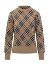 Burberry Archivio Check Sweater In Brown