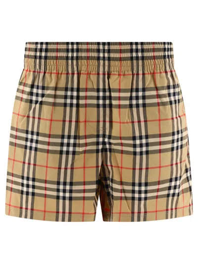 Burberry "audrey" Shorts In Beige