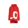 Burberry Aurore Love Hooded Sweatshirt In Red