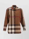 BURBERRY AVALON CHECKERED TOP WITH CHEST POCKET