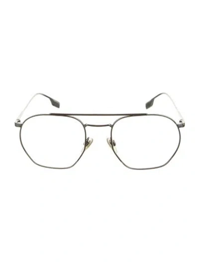 Pre-owned Burberry Aviator Eyeglasses In Silver