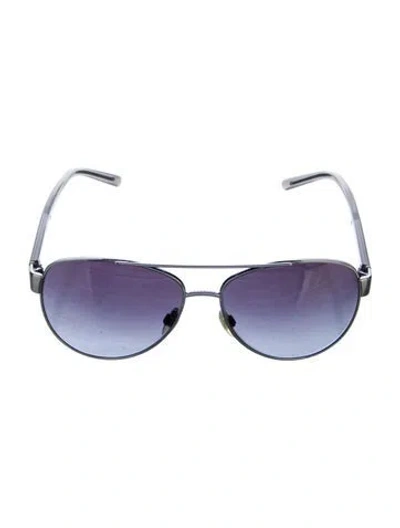 Pre-owned Burberry Aviator Gradient Sunglasses In Black