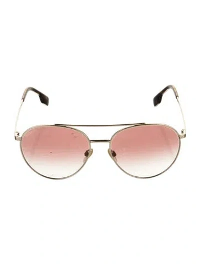 Pre-owned Burberry Aviator Mirrored Sunglasses