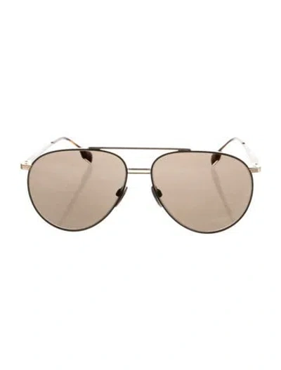 Pre-owned Burberry Aviator Tinted Sunglasses In Black
