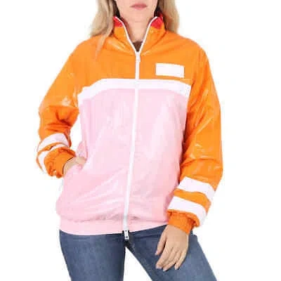 Pre-owned Burberry Aviemore Colour-block Polyamide Jacket In Orange