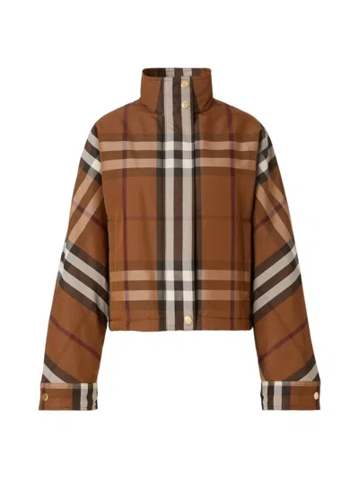 BURBERRY BURBERRY AYTON CHECK PATTERN ZIP-UP JACKET