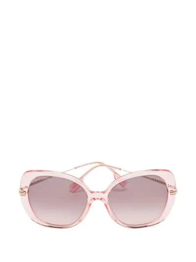 Pre-owned Burberry B 4374 Eugenie Oversized Sunglasses In Pink