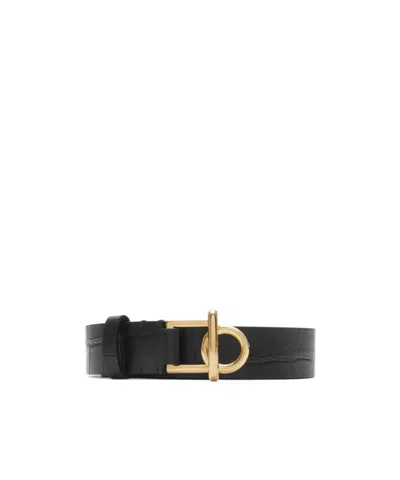 Burberry B-buckle Belt In Black