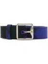 Burberry B-buckle Checked Belt In Blue
