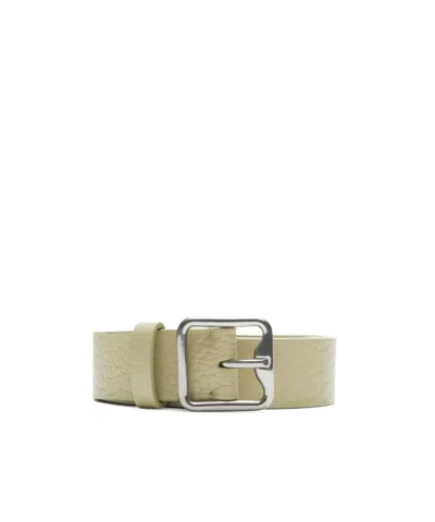 Burberry B-buckle Leather Belt In Neutral