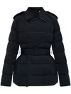 Burberry B-buckle Puffer Jacket In Black