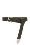 Burberry B Buckle Shield Belt In Loch