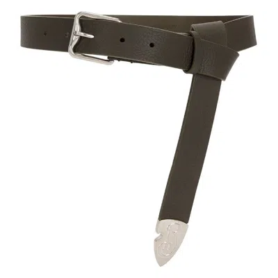 Burberry B Buckle Shield Leather Belt In Brown