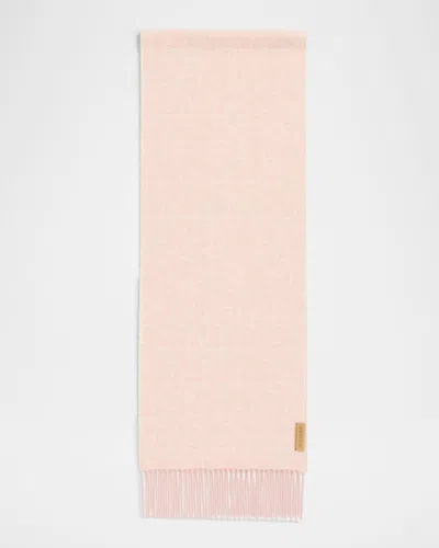 Burberry B Charm Cashmere Scarf In Pink