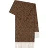 Burberry B Charm Cashmere Scarf In Twig