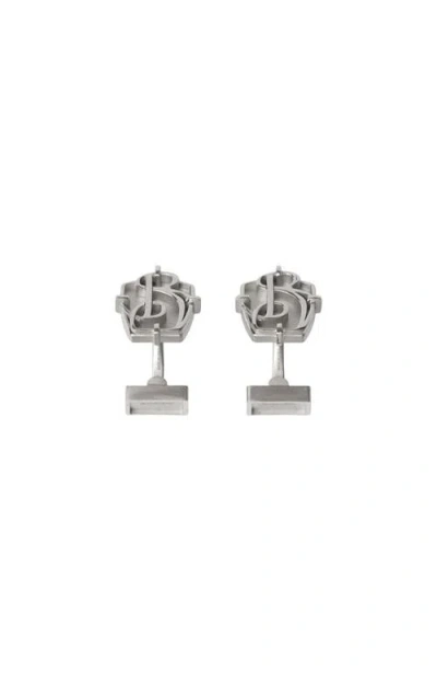 Burberry B Charm Cufflinks In Silver
