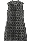 Burberry B Charm Wool Blend Dress In Black