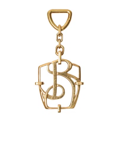 Burberry B-charm Keyring In Gold