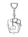 Burberry B-charm Keyring In Silver