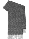 Burberry B Charm Sashmere Scarf In Grey