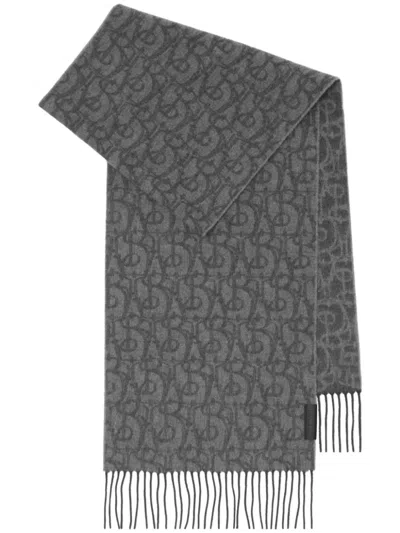 Burberry B Charm Sashmere Scarf In Black