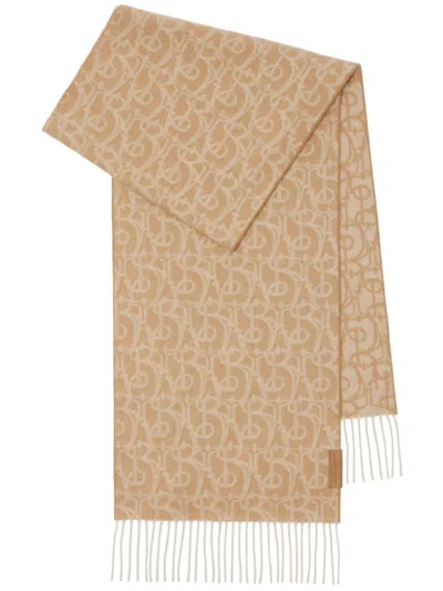 Burberry B Charm Scarf In Camel