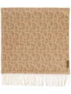 Burberry B Charm Scarf In Neutrals