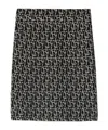 Burberry B Charm Wool Blend Skirt In Black