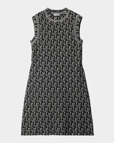 BURBERRY B CHARM WOOL MINI DRESS