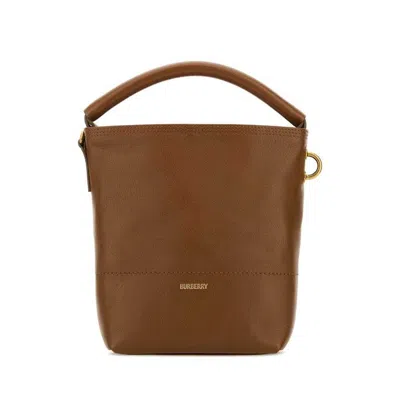Burberry B Clip Bucket Bag In Brown